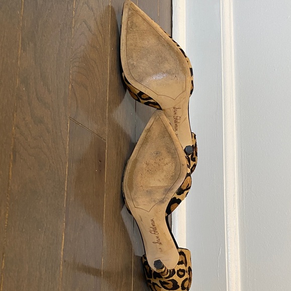 Sam Edelman Leopard Print Calf-Hair Leather Heels - Picture 3 of 8